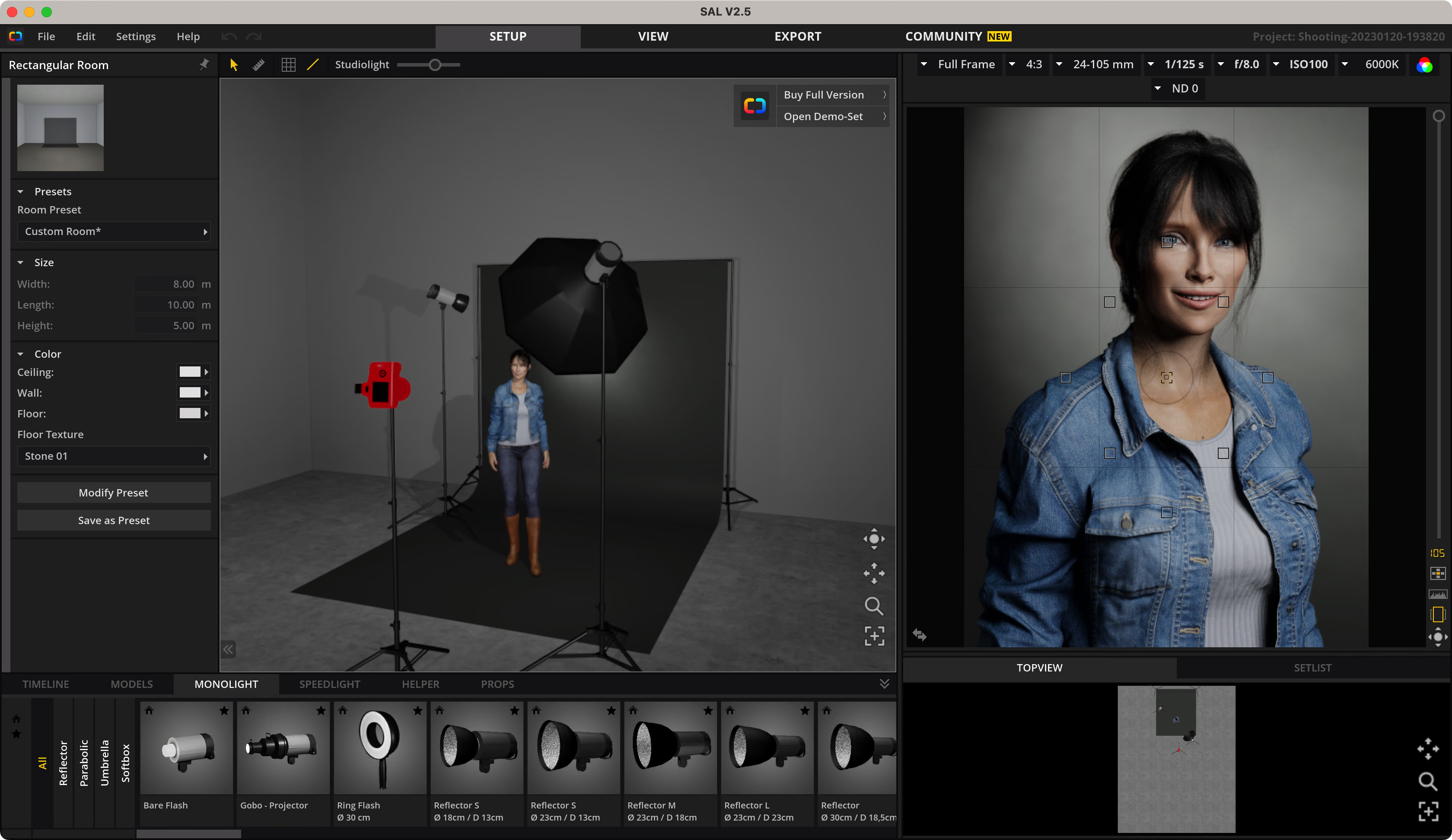 Set A Light 3D Studio for Mac v2.58d永久试用版 3D摄影棚布光工具
