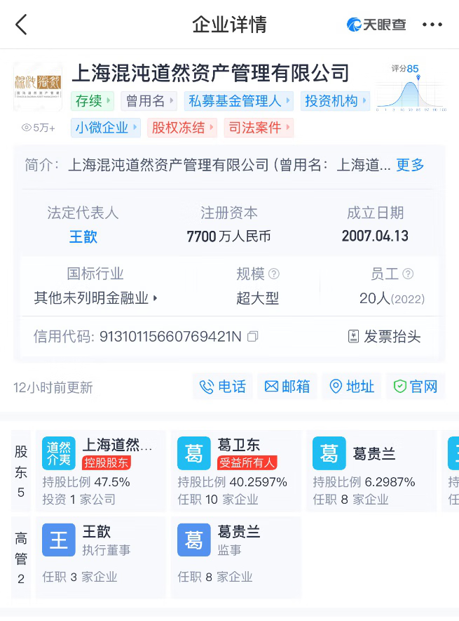 大佬失手葛卫东疑被深套